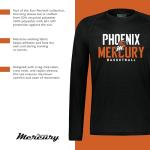 Holloway WNBA Phoenix Mercury All-Pro Long Sleeve Tee - Moisture-Wicking Athletic Shirt, Basketball Fan Gear, Multi, 3X-Large