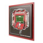 YouTheFan Officially-licensed NFL Tampa Bay Buccaneers Stadium Series 3D Wall Art - multi-layer team stadium replica, detailed sports fan gift, indoor decor
