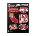 Rico Industries NFL Football San Francisco 49ers 6-Piece Decal Set