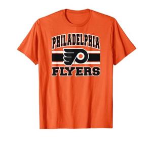Philadelphia Flyers Stripe Orange Officially Licensed T-Shirt, Men, Orange, XX-Large