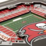YouTheFan Officially-licensed NFL Tampa Bay Buccaneers Stadium Series 3D Wall Art - multi-layer team stadium replica, detailed sports fan gift, indoor decor