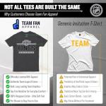 Wright & Ditson Adult NHL Heather Charcoal True Fan Hockey T-Shirt - Tagless Cotton Polyester Blend - Ultimate Comfort (Los Angeles Kings - Charcoal, XX-Large)