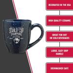 Rico Industries NHL Hockey Florida Panthers Back To Back Champions 2025 16 oz Team Color Laser Engraved Speckled Ceramic Coffee Mug