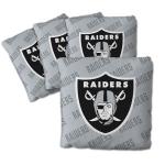 YouTheFan Officially-Licensed NFL Las Vegas Raiders Set of 4 Cornhole Bags - All Weather Regulation 6” x 6” Size - 16oz Weight - Designed in USA