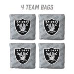 YouTheFan Officially-Licensed NFL Las Vegas Raiders Set of 4 Cornhole Bags - All Weather Regulation 6” x 6” Size - 16oz Weight - Designed in USA