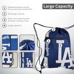 FOCO Los Angeles Dodgers MLB Drawstring Backpack with Zippered Pocket — Officially Licensed, Cordura Nylon