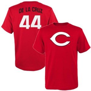 Elly De La Cruz Cincinnati Reds MLB Kids Youth 8-20 Red Official Player Name & Number Jersey T-Shirt (US, Numeric, 18, 20, Regular, Red)