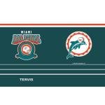 Tervis Traveler NFL Miami Dolphins - Vintage Triple Insulated Tumbler Travel Cup Keeps Drinks Cold & Hot, 20oz, Stainless Steel