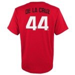 Elly De La Cruz Cincinnati Reds MLB Kids Youth 8-20 Red Official Player Name & Number Jersey T-Shirt (US, Numeric, 18, 20, Regular, Red)