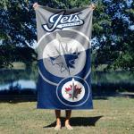 Northwest NHL Winnipeg Jets Microfiber Beach Towel, 30 x 60 Inches – Quick Dry, Sand Resistant, Lightweight, Highly Absorbent, Incisor Design