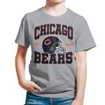 Junk Food Clothing x NFL - Chicago Bears - Team Helmet - Kids Short Sleeve T-Shirt for Boys and Girls - Size Small