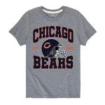 Junk Food Clothing x NFL - Chicago Bears - Team Helmet - Kids Short Sleeve T-Shirt for Boys and Girls - Size Small