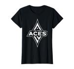 WNBA Las Vegas Aces Logo T-Shirt, Women, Black, Medium