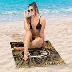 Northwest NHL Boston Bruins Psychedelic Beach Towel, Cotton Polyester Blend Lightweight Bath, Pool, Swim, Travel Fan Gear, 30 x 60 Inch