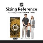 Northwest NHL Boston Bruins Psychedelic Beach Towel, Cotton Polyester Blend Lightweight Bath, Pool, Swim, Travel Fan Gear, 30 x 60 Inch