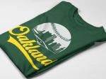 TeeStock Oakland Baseball Shirt Cityscape Fan T-Shirt with Urban Skyline Graphic