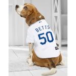 MLBPA - Mookie Betts, Markus Lynn #50 Pet Jersey - MLB LA Dodgers Mesh, Large