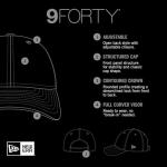 New Era Unisex-Adult MLB The League 9FORTY Baseball 2-Tone Alternate Adjustable Hat Cap One Size Fits All - Baltimore Orioles - Black/Orange