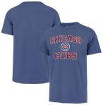47 Brand MLB Men's Team Color Union Arch Franklin Primary Logo Short Sleeve Baseball T-Shirt - Chicago Cubs - Blue - Large