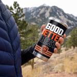 Rico Industries NFL Football Chicago Bears "GOOD. BETTER. BEST." 20oz Stainless Steel Tumbler with Lid - Great For Coffee, Tea, Water or Cocktails