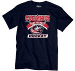 Columbus Blue Jackets NHL Officially Licensed T-Shirt Retro 90's Hockey Team Color, Large
