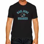 Wright & Ditson NHL Adult Game Day Unisex T-Shirt - 100% Cotton - Tagless Short Sleeve Hockey Tee - Comfortable & Lightweight (San Jose Sharks - Black, Large)