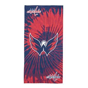 Northwest NHL Washington Capitals Psychedelic Beach Towel, Cotton Polyester Blend Lightweight Bath, Pool, Swim, Travel Fan Gear, 30 x 60 Inch