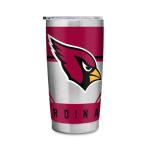 Rico Industries NFL Football Arizona Cardinals 20oz Stainless Steel Tumbler with Lid - Great For Coffee, Tea, Water or Cocktails