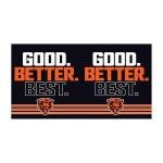 Rico Industries NFL Football Chicago Bears "GOOD. BETTER. BEST." 20oz Stainless Steel Tumbler with Lid - Great For Coffee, Tea, Water or Cocktails