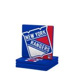 FOCO NHL Official 4-Pack Beverage Drink Ceramic Stone Coaster Set (New York Rangers)