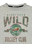 adidas Men's NHL Minnesota Wild Distressed Graphics Crew Sweatshirt, XX-Large Grey