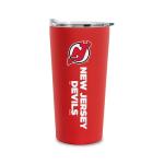 Rico Industries NHL Hockey New Jersey Devils 18oz Soft Touch, Easy Grip Tumbler