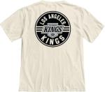 Los Angeles Kings NHL Officially Licensed T-Shirt Ringspun Front/Back Ivory Puck, X-Large
