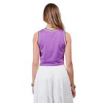 Ultra Game WNBA Official Womens Crop Top Pre-Game Tank Top, Los Angeles Sparks, Team Color, Small
