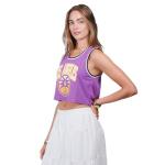 Ultra Game WNBA Official Womens Crop Top Pre-Game Tank Top, Los Angeles Sparks, Team Color, Small
