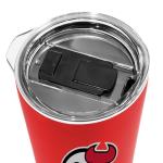 Rico Industries NHL Hockey New Jersey Devils 18oz Soft Touch, Easy Grip Tumbler
