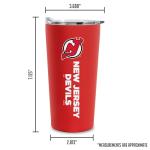 Rico Industries NHL Hockey New Jersey Devils 18oz Soft Touch, Easy Grip Tumbler