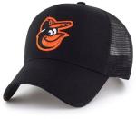 Officially Licensed Baltimore MVP Classic Primary Home Team Logo Black/Orange Mesh Trucker Snapback Hat Adjustable Embroidered Structured Sports Ball Cap