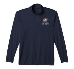 Columbus Blue Jackets Power Play Navy Officially Licensed Performance Quarter-Zip Top