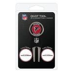 Team Golf NFL Atlanta Falcons Divot Tool Pack With 3 Golf Ball Markers Divot Tool with 3 Golf Ball Markers Pack, Markers are Removable Magnetic Double-Sided Enamel