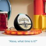 Amazon Echo Pop (newest model) | Officially Licensed NFL Limited-Edition | New Orleans Saints ('25-26 Season Design)