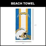 Northwest NFL Los Angeles Chargers Unisex-Adult Beach Towel, 30" x 60", Zone Read