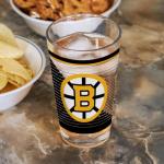 Rico Industries NHL Hockey Boston Bruins Standard 16 oz Pint Glasses with Digitally Printed Logo, Classic Drinking Glass - Great for Every Day Use