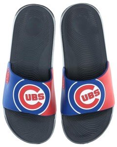FOCO Men's MLB Big Logo Raised Slide, Chicago Cubs, X-Large