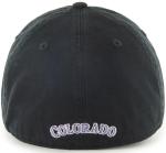47 MLB Team Color Primary Logo Franchise Fitted Baseball Hat Cap, Unisex Adult - Colorado Rockies - Black (Medium)