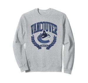 Vancouver Canucks Vintage Victory Gray Officially Licensed Sweatshirt