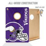 YouTheFan NFL Minnesota Vikings 2’ x 3’ Wood Cornhole Game with Logo Bags