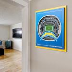 YouTheFan Officially-licensed NFL Los Angeles Chargers Stadium Series 3D Wall Art - multi-layer team stadium replica, detailed sports fan gift, indoor decor