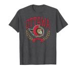 Ottawa Senators Vintage Victory Officially Licensed T-Shirt, Men, Dark Heather Grey, Large