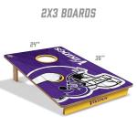 YouTheFan NFL Minnesota Vikings 2’ x 3’ Wood Cornhole Game with Logo Bags